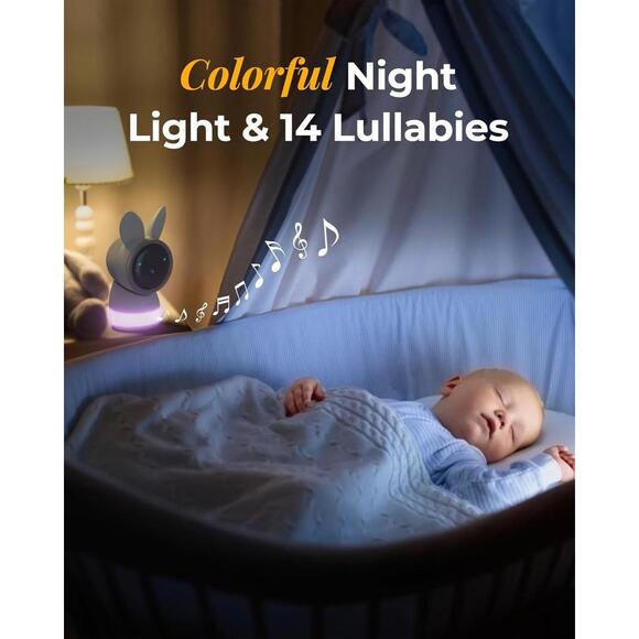 Baby Monitor 2 Cameras, 3MP Baby Camera 2Pack with 5-inch LCD Screen App Control - Picture 9 of 9